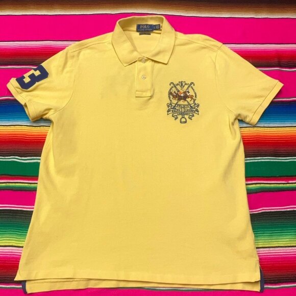 Polo Ralph Lauren Polo Shirt Men's L 3 Triple Pony International Challenge Cup - Picture 2 of 9